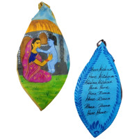 Мешочек для четок с принтом Яшода и Кришна; Yashoda Krishna Hand Printed Bead Bags, rasbiharilal Мешочек для четок с принтом Яшода и Кришна; Yashoda Krishna Hand Printed Bead Bags, rasbiharilal