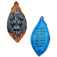 Мешочек для четок с принтом Нарасимха; Narsimbha Face Hand Printed Bead Bags, rasbiharilal Мешочек для четок с принтом Нарасимха; Narsimbha Face Hand Printed Bead Bags, rasbiharilal