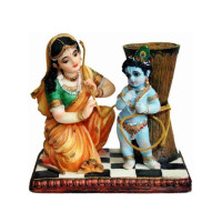 Статуэтка Яшода Дамодар и Кришна, 10 см; Yashoda Damodar Krishna 10 Cm