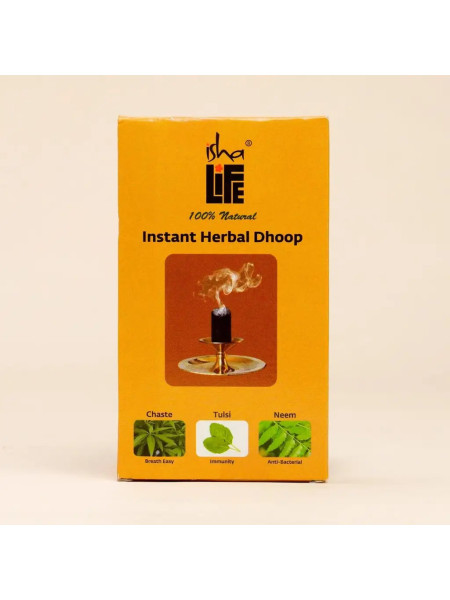 Травяные благовония (20 шт.), с витексом, тулси и нимом, Иша Лайф; Instant Herbal Dhoop (20 pcs), With Chaste, Tulsi and Neem, Isha Life
