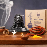 Набор Адийога: рудракша, статуэтка, благовония, Иша Лайф; Adiyogi Sugandhim Set, Isha Life