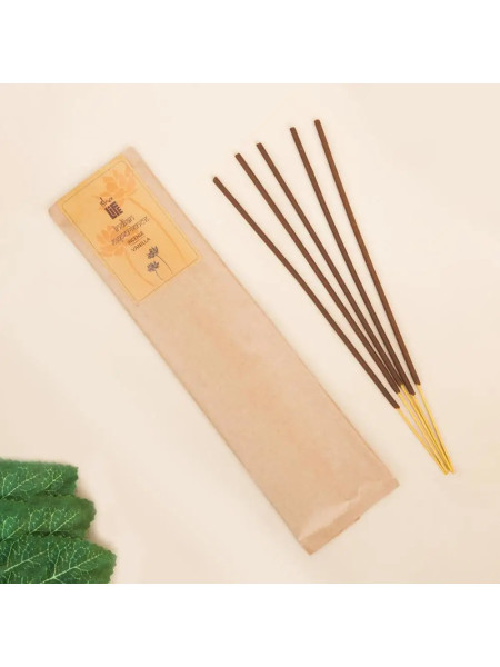 Благовония палочки "Ваниль с Иланг Илангом", натуральные травяные, 10 шт., Иша Лайф; Vanilla Ylang Ylang Incense/Agarbatti  (Pack of 10 pc), Isha Life