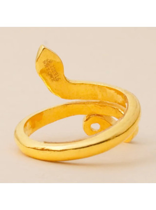 Золотое энергетическое кольцо (Змеиное кольцо / Сарпасутра), среднее, Иша Лайф; Sarpa Sutra, Energized Snake Ring, Gold metal (medium Size), Isha Life