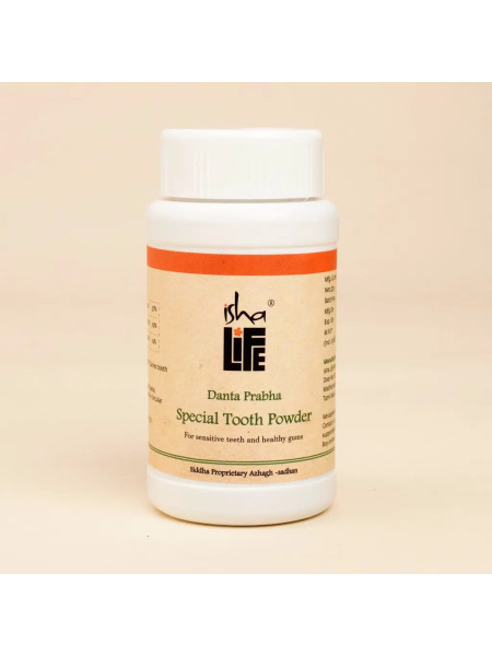 Травяной зубной порошок Данта Прабху (без фтора), 60 г, Иша Лайф; Danta Prabha Special Tooth Powder, 50 g, Isha Life