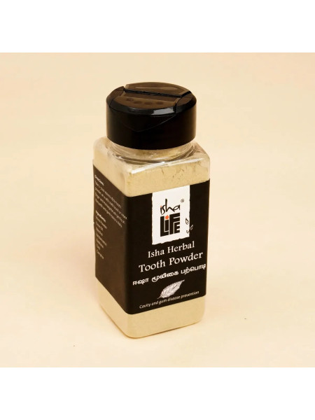 Травяной зубной порошок (без фтора), 60 г, Иша Лайф; Herbal Tooth Powder, 50 g, Isha Life