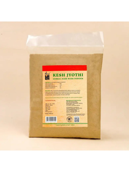 Травяной порошок для мытья волос Кеш Джьоти, 500 г, Иша Лайф; Kesh jyothi herbal hair wash powder, 500 g, Isha Life