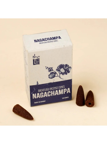 Благовония Нагчампа конусные Isha Life - 20 шт. натуральной травяной ароматерапии