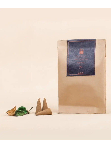 Благовония конусные "Ним", натуральные травяные, 20 шт., Иша Лайф; Backflow Refill Incense Neem (Pack of 20 pc), Isha Life