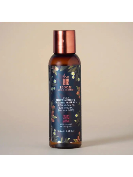 Масло для волос с аргановым маслом и бринграджем, 100 мл, Иша Лайф;  Hair Oil With Argan Oil & Bhringraj, 100ml, Isha Life