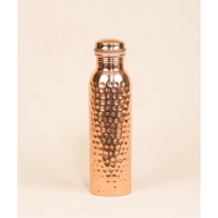 Бутылка для воды из кованой меди, 950 мл, Иша Лайф; Hammered Copper Water Bottle, 950 ml, Isha Life