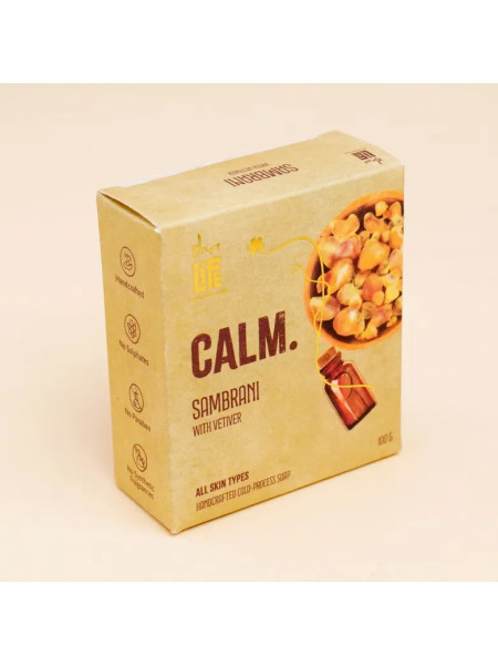 Мыло ручной работы «Самбрани с ветивером», Иша Лайф; Sambrani with Vetiver Handcrafted Soap, Isha Life
