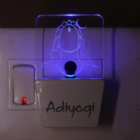 Ночной светильник из стекла Адийоги, Иша Лайф; Adiyogi Etched Glass Night Lamp, Isha Life Ночной светильник из стекла Адийоги, Иша Лайф; Adiyogi Etched Glass Night Lamp, Isha Life