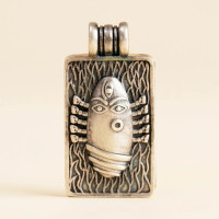 Серебренный кулон Линг Бхайрави большой, Иша Лайф; Linga Bhairavi Silver Pendant - Large, Isha Life