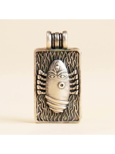 Серебренный кулон Линг Бхайрави большой, Иша Лайф; Linga Bhairavi Silver Pendant - Large, Isha Life