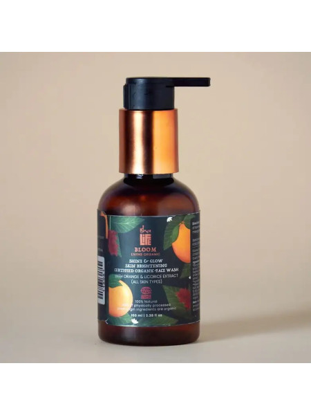 Осветляющий гель для умывания лица с экстрактом апельсина и лакрицы, 100 мл, Иша Лайф; Skin Brightening Face Wash With Orange & Licorice Extract, 100ml, Isha Life
