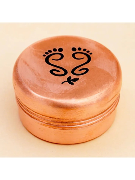 Медная шкатулка Вибхути (маленькая) - стопы, Иша Лайф; Copper Vibhuti Box (Small) - Padam, Isha Life Медная шкатулка Вибхути (маленькая) - стопы, Иша Лайф; Copper Vibhuti Box (Small) - Padam, Isha Life
