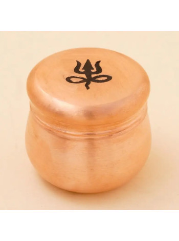 Медная шкатулка Вибхути Тришул (Большая) Isha Life - Оригинал