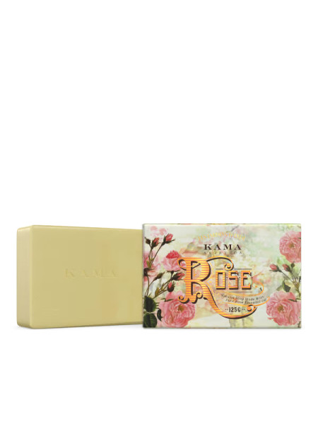 Натуральное розовое мыло, 125 г, Кама Аюрведа; Natural Rose Soap, 125 g, Kama Ayurveda