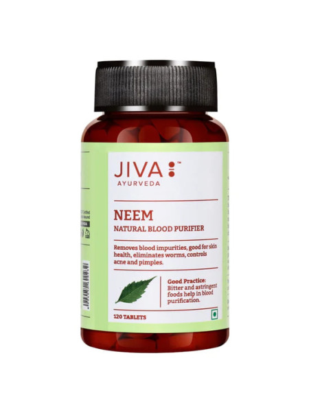 Ним, 120 таблеток, производитель Джива Аюрведа; Neem 120 Tablets, Jiva Ayurveda