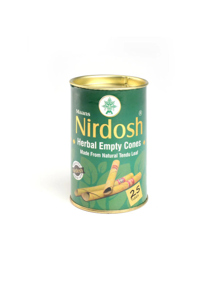 Гильзы для травяных самокруток, 25 шт., Нирдош; Nirdosh Herbal Pre – Rolled Empty Cones