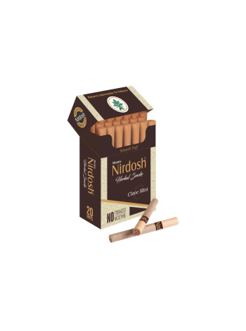 Травяные сигареты, гвоздика, премиум, 20 шт., Нирдош; Nirdosh Herbal Smoke (Clove Mint), 20 pcs