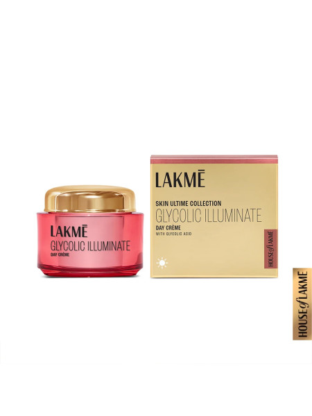 Дневной крем для лица с гликолевой кислотой, для ровного тона, 50 г, Лакме; Lakme Glycolic Illuminate Day Cream, 50 g