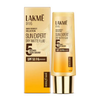 Солнцезащитный флюид с ниацинамидом и церамидами Лакме Сан Эксперт SPF 50, 50 мл, Лакме; Lakme Sun Expert Dry Matte Fluid SPF 50 PA+++ Sunscreen with 1% Niacinamide & Ceramide 50 ml