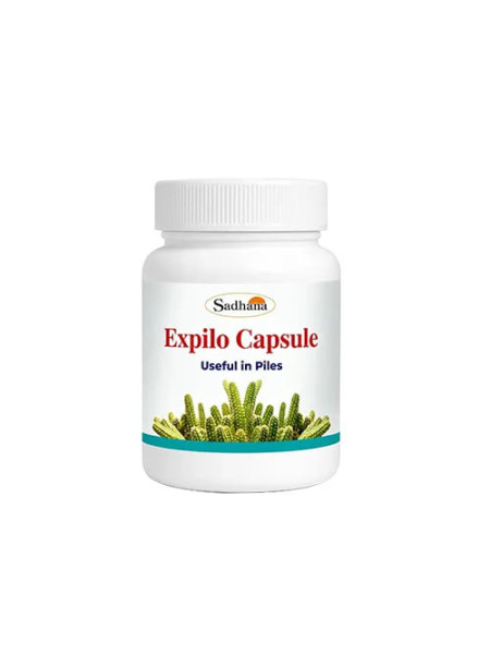 Экспило, при геморрое, 60 капсул, Садхана Аюрведикс; Sadhana Ayurvedics Expilo Capsules 60 caps
