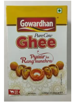 Топленое масло Гхи "Говардхан", 1000 мл, производитель "Параг Милк Фудс", Ghee Gowardhan, 1000 ml, Parag Milk Foods Ltd.