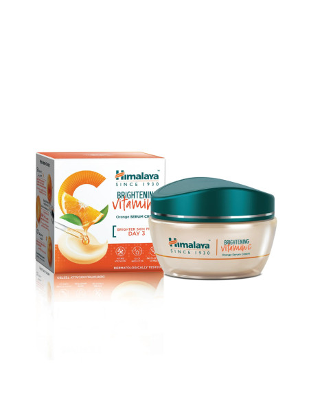 Осветляющий крем-сыворотка для лица с витамином С, 50 мл, Хималая; Himalaya Brightening Vitamin C Orange Face Serum Cream 50 ml