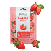 Маска для лица с клубникой, контроль жирности кожи, Хималая; Himalaya Fresh Start Oil Clear Strawberry Face Sheet Mask 20 g