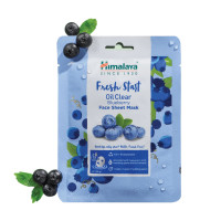 Маска для лица с черникой, контроль жирности кожи, Хималая; Himalaya Fresh Start Oil Clear Blueberry Face Sheet Mask 20 g