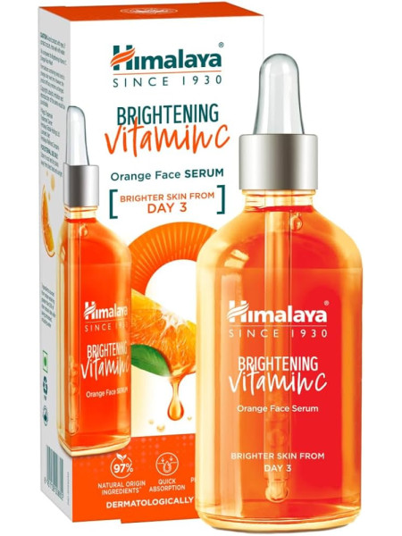 Осветляющая сыворотка для лица с витамином С, 30 мл, Хималая; Himalaya Brightening Vitamin C Orange Face Serum 30 ml