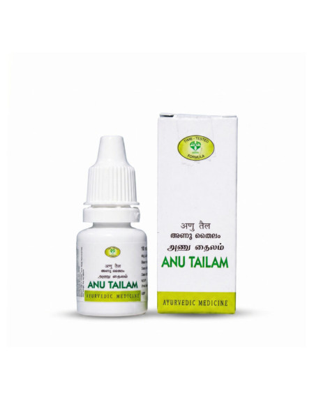 Ану Тайлам капли для носа, 10 мл, АВН Аюрведа; AVN Ayurveda Anu Tailam 10 ml
