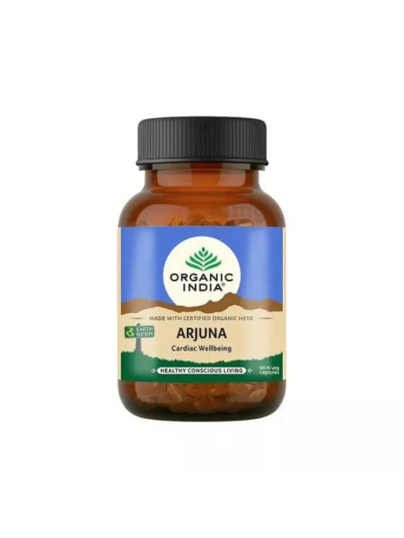 Арджуна, иммунитет и тонус, 60 капсул, Органик Индия; Arjuna, 60 capsules, Organic India