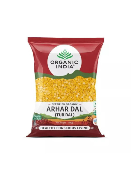 Архар Дал, 500 г, Органик Индия; Arhar Dal, 500 g, Organic India