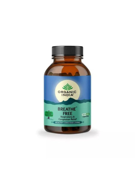 Брис Фри, для легкого дыхания, 60 капсул, Органик Индия; Breathe Free, 60 capsules, Organic India