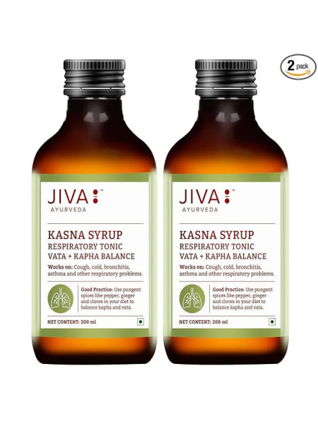 Касна сироп, от кашля,  200 мл - 2 упаковки, Джива Аюрведа; Kasna syrup, 200 ml - 2 packs, Jiva Ayurveda