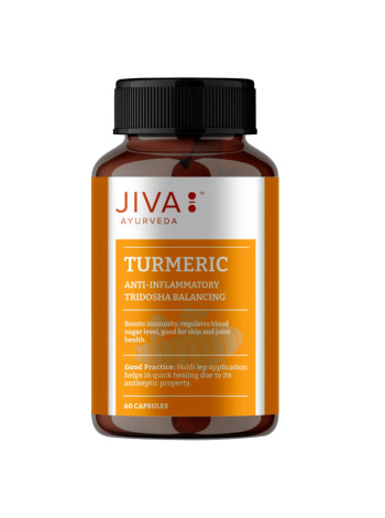 Куркума, 60 капсул, Джива Аюрведа; Turmeric 60 Capsules, Jiva Ayurveda