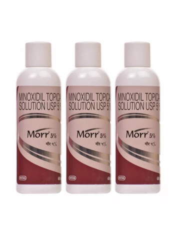 Набор раствора Миноксидила 5% (3 x 60 мл), Морр; Morr Minoxidil Topical Solution USP 5% Set 3 pc, INTAS