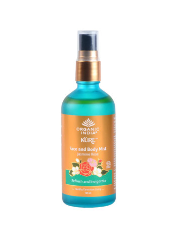 Ароматный мист для лица и тела с жасмином и розой Organic India (100 мл)