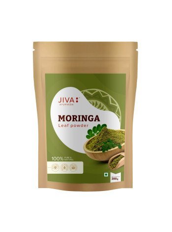 Моринга, природный суперфуд для энергии и иммунитета, 200 г, Джива Аюрведа; Moringa Powder 200 g, Jiva Ayurveda