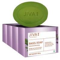 Мыло с базиликом, набор 4 штуки по 75 г, Джива Аюрведа; Basil Soap 75gm (pack of 4), Jiva Ayurveda Мыло с базиликом, набор 4 штуки по 75 г, Джива Аюрведа; Basil Soap 75gm (pack of 4), Jiva Ayurveda