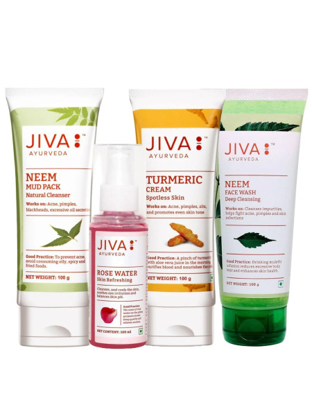 Набор косметики для проблемной кожи с акне, Джива Аюрведа; Acne Special Skin Combo – Combo of 4