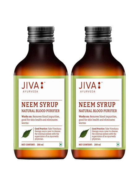 Ним сироп, 200 мл - 2 упаковки, Джива Аюрведа; Neem syrup, 200 ml - 2 packs, Jiva Ayurveda