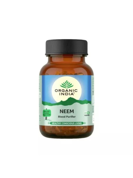 Ним, 60 капсул, Органик Индия; Neem, 60 capsules, Organic India