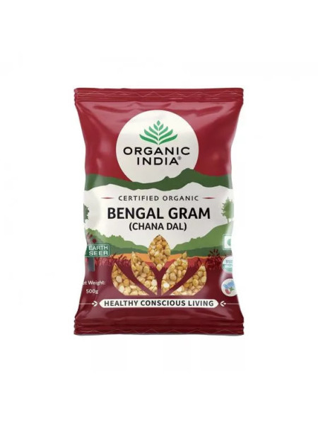 Нут, 500 г, Органик Индия; Bengal Gram (Chana Dal), 500 g, Organic India
