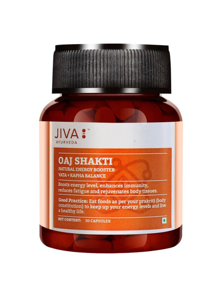 Оадж Шакти, усиление жизненного тонуса, 30 таблеток, Джива Аюрведа; Oaj Shakti, Jiva Ayurveda
