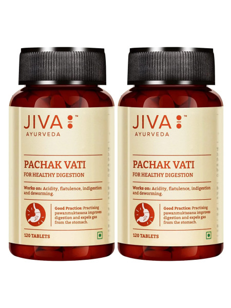 Пачак Вати, оздоравливает пищеварительную систему, 240 таблеток, Джива аюрведа; Pachak Vati, 120 tablets - pack of 2, Jiva Ayurveda