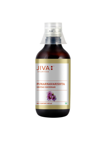 Пунарнаваришта, очищение почек и устранение отеков, 450 мл, Джива Аюрведа; Punarnavarishta 450ml, Jiva Ayurveda